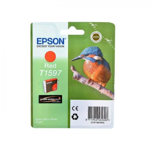 Картридж струйный Epson T1597, красный, 850 стр., для Epson St Ph R2000 (C13T15974010)