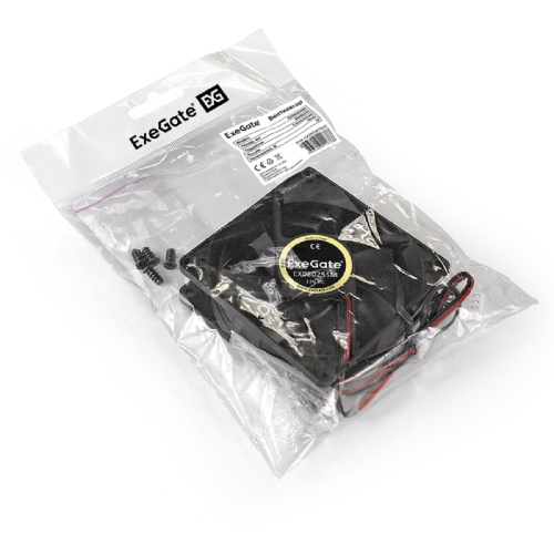Exegate EX283381RUS Вентилятор ExeGate EX08025SM, 80x80x25 мм, Sleeve bearing (подшипник скольжения), Molex, 2000RPM, 25dBA фото 3