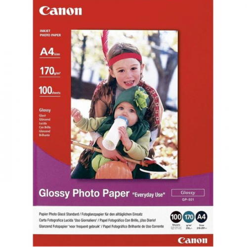 Бумага Canon GP-501 A4/ 170г/ м2/ 100л./ белый глянцевое для струйной печати (0775B001)