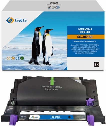 G&G drum-cartridge for Kyocera FS-1100/ FS-1300D/ FS-1120D/ FS-1350DN/ FS-1120DN/ FS-1350N/ FS-1120MFP/ FS-1120DN/ FS-1028MFP/ FS-1128MFP/ FS-1035MFP/ FS-1135MFP/ FS-1320D/ FS-1370DN;ECOSYS M2035dn/ M2535dn/ P2135d/ (GG-DK150)