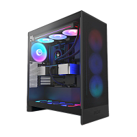 Корпус без блока питания/ Case NZXT H7 Flow RGB, Midi-Tower, TG, 3x120mm RGB, 2xUSB-A 3.2 + 1xUSB-C 3.2, E-ATX, ATX, mATX, mITX Black (CM-H72FB-R1)