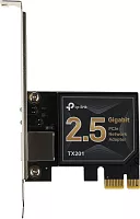 TP-Link TX201, Сетевой адаптер PCIe 2,5 Гбит/ с, 1 разъём PCIe 2.1, поддержка сетевых стандартов 100 Мбит/ с, 1 Гбит/ с и 2,5 Гбит/ с