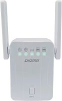 Повторитель беспроводного сигнала Digma D-WR300 N300 10/ 100BASE-TX/ Wi-Fi белый (упак.:1шт)