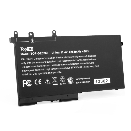 Аккумулятор для ноутбука Dell 5280, 5490 11.4V 4254mAh PN: 4YFVG (TOP-DE5280)