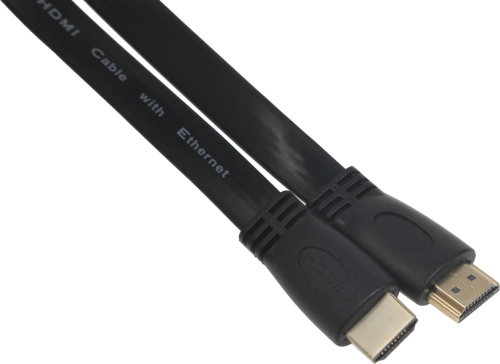 Кабель аудио-видео High Speed ver.1.4 Flat HDMI (m)/ HDMI (m) 1.5м. позолоч.конт. черный (335141) (335141#MLN)