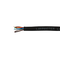 кабель Кабель LANMASTER U/ UTP, 4 пары, Кат. 5E, 350 МГц, LSZH, нг(А)-HF, черный, 305 м (LAN-5EUTP-HFLT-BK)
