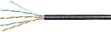 Кабель информационный Cabeus UTP-4P-CAT.5E-SOLID-LSZH-BK кат.5E U/UTP 4 пары LSZH внутренний 305м черный