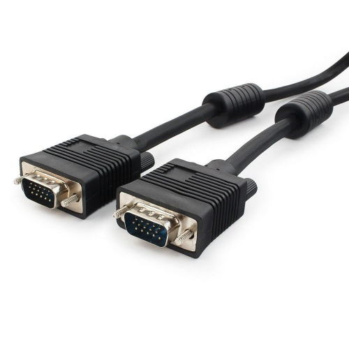 Кабель Cablexpert Кабель VGA Pro Cablexpert CC-PVGA-6 черный, 1.8м, 15M/ 15M, экран, феррит. кольца, пакет (CC-PVGA-1.8M)