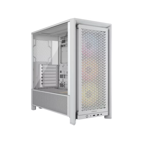 Корпус без блока питания/ Case Corsair Frame 4000D RS ARGB, Midi-Tower, TG, 3x120mm ARGB, 2xUSB-A 3.2, 1xUSB 3.2 Type-C, E-ATX, ATX, mATX, mITX White (CC-9011297-WW)