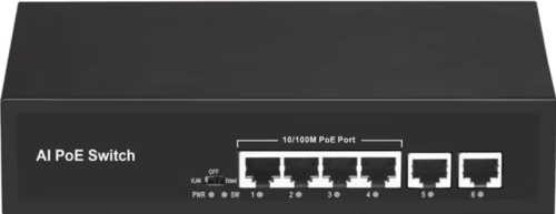 Коммутатор Falcon Eye FE-4FPF2 00-00330351 (L2) 4x100Мбит/с 2x1Гбит/с 4PoE 48W неуправляемый