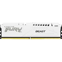Модуль памяти DDR 5 DIMM 16Gb PC44800, 5600Mhz, Kingston FURY Beast White XMP, CL40 (KF556C40BW-16)