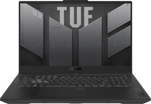 Ноутбук ASUS TUF A17 FA707NUG-HX182 17.3(1920x1080 (матовый, 144Hz) IPS)/ AMD Ryzen 7 7445HS(3.55Ghz)/ 16384Mb/ 512PCISSDGb/ noDVD/ Ext:nVidia GeForce RTX4050(6144Mb)/ Cam/ BT/ WiFi/ 56WHr/ war 1y/ 2.6kg/ Mecha (90NR0EF5-M00AX0)