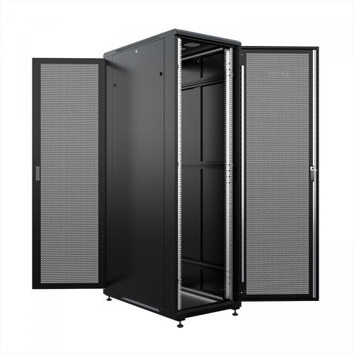 Шкаф напольный универсальный серверный ONTEK TC 42U 800х1000мм, 4 профиля 19, двери перфорированная и перфорированная, боковые стенки съемные (TC42U81PPDRSWAS-9005)