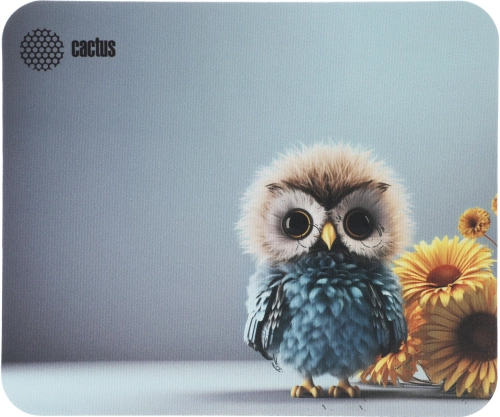 Коврик для мыши Cactus Owl gray рисунок 300x250x3мм (CS-MP-D12M)