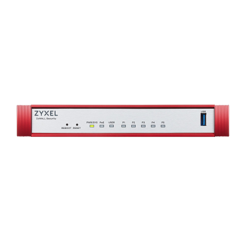 Межсетевой экран Zyxel USG FLEX 50HP с подпиской Gold на 1 год (AV, CF, IDP/ DPI, Sandboxing, SecuReporter), 1xRJ-45: 1G PoE+ (LAN/ WAN), 4xRJ-45: 1G (LAN/ WAN), 1xUSB3.0 ** (USGFLEX50HP-EUCI02F)