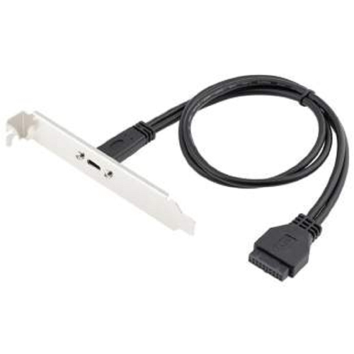 ORIENT C080, Планка портов в корпус 1xUSB Type-C, USB3.2 Gen1, 20Pin кабель 50см, oem (33201)