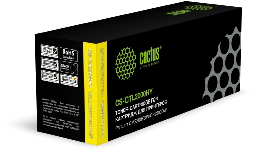 Картридж лазерный Cactus CS-CTL2000HY CTL2000HY желтый (3500стр.) для Pantum CM2200FDW/CP2200DW с чипом