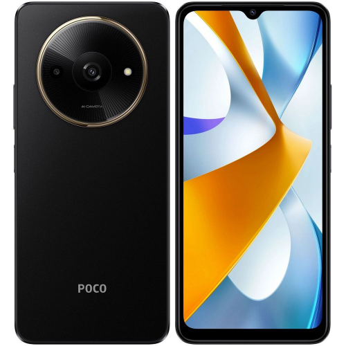 Смартфон POCO C61 4+128Gb черный MZB0IL9RU