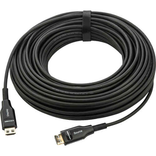 Малодымный гибкий оптоволоконный кабель HDMI (Вилка - Вилка), поддержка 4К 60 Гц (4:4:4), 30 м/ Малодымный гибкий оптоволоконный кабель HD (CLS-AOCH/60F-98)