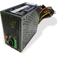 блок питания для ПК 600 Ватт/ PSU HIPER HPB-600RGB (ATX 2.31, 600W, ActivePFC, RGB 140mm fan, Black) 85+, BOX