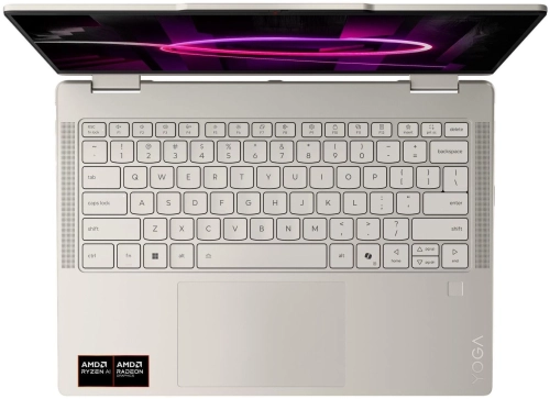 Ноутбук Lenovo Yoga 7 2-in-1 14AGP11 (83TD0083RK) Ноутбук Lenovo Yoga 7 2-in-1 14AGP11 Ryzen AI 7 445 24Gb SSD512Gb AMD Radeon 840M 14 OLED Touch WUXGA (1920x1200) Windows 11 Home beige WiFi BT Cam (83TD0083RK) фото 2