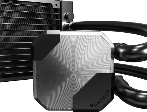 Система водяного охлаждения Montech HyperFlow Silent 240 Soc-AM5/AM4/1200/1700/1851 черный 4-pin 24.8dB Al 310W Ret (HS240BK) фото 2