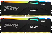 Память DDR5 2x32GB 5200MHz Kingston KF552C40BB2AK2-64 Fury Beast Black RGB RTL Gaming PC5-41600 CL40 DIMM ECC 288-pin 1.25В dual rank с радиатором Ret