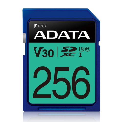 Карта памяти ADATA SDXC 256GB ADATA Memory Card ASDX256GUI3V30S-R UHS-I U3 V30S, 100/ 80 MB/ s, RTL (463944)