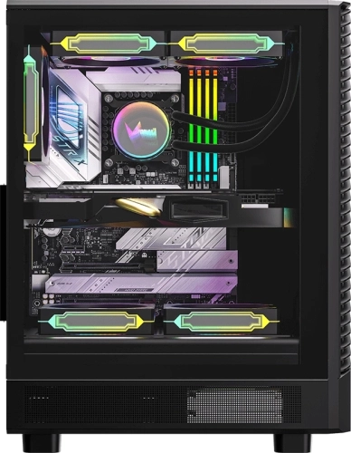 Корпус Formula Mana Geometry черный без БП ATX 4x120mm 1xUSB3.0 audio bott PSU фото 3