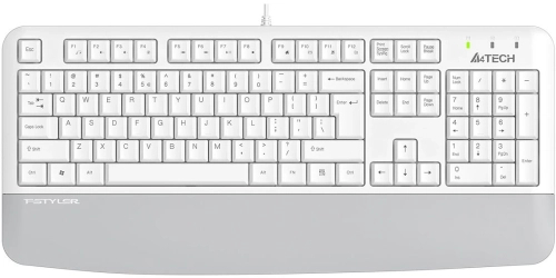 Клавиатура A4Tech Fstyler FK20 белый USB Multimedia (подставка для запястий) (FK20) кабель 1.5м (FK20#MLN)