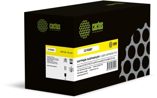 Картридж лазерный Cactus CS-TK5480Y желтый (1250стр.) для Kyocera ECOSYS PA2101cx/PA2101cwx/MA2101cfx/MA2101cwfx с чипом