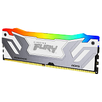 Модуль памяти Kingston KF584CU40RWA-24 24GB DDR5 8400 CUDIMM FURY Renegade Silver/ White RGB Gaming Memory Non-ECC, CL40, 1.45V, Heat Shield, XMP, RTL