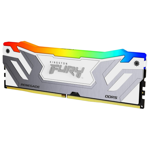 Модуль памяти Kingston KF584CU40RWA-24 24GB DDR5 8400 CUDIMM FURY Renegade Silver/ White RGB Gaming Memory Non-ECC, CL40, 1.45V, Heat Shield, XMP, RTL