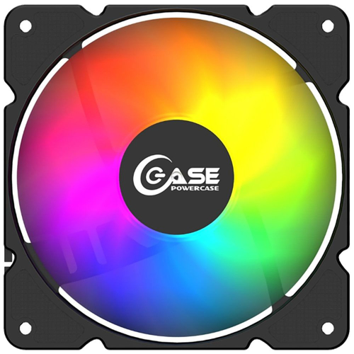 Powercase Вентилятор (M3LED) 5 color LED 120x120x25mm (100шт./ кор, 3pin + Molex, 1150±10% об/ мин) Bulk
