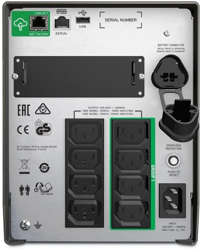 Источник бесперебойного питания APC Smart-UPS SMT1500IC 1000Вт 1500ВА черный фото 2