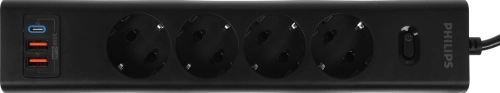 Сетевой фильтр Philips CHP8246BB/ 51 3м (4 розетки) черный (коробка) (CHP8246BB/51) фото 5