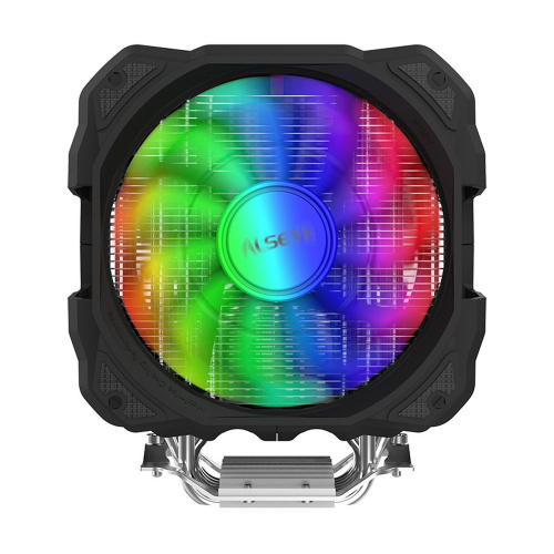 Вентилятор ALSEYE M120D (PLUS) Universal, 200W, Heat pipe 6mm*6, 120mm FAN 700;1900rpm, 73.75CFM, 41.2dBA, 8 LED, LED temperature cover RTL, (874289) (M120D (AS.01.01.0044)) фото 3