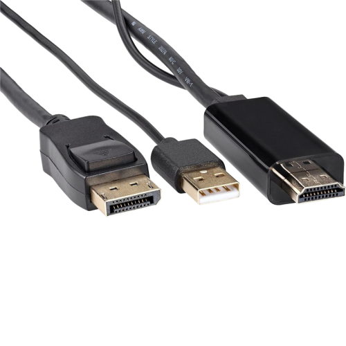 Кабель-переходник/ Кабель-переходник HDMI(M) +USB---> DP(M) 4K*60Hz 1.8M, VCOM <CG599AC-1.8M>