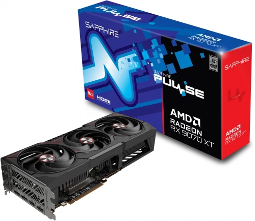 Видеокарта Sapphire RX9070XT PULSE 16GB GDDR6 256bit 2xDP 2xHDMI 3FAN RTL (11348-03-20G) фото 7