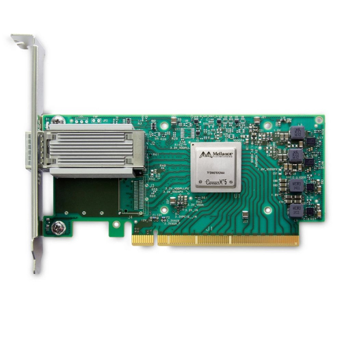 Mellanox ConnectX-5 EN network interface card, 100GbE single-port QSFP28, PCIe Gen 3.0 x16, tall bracket, 1 year (MCX515A-CCAT)