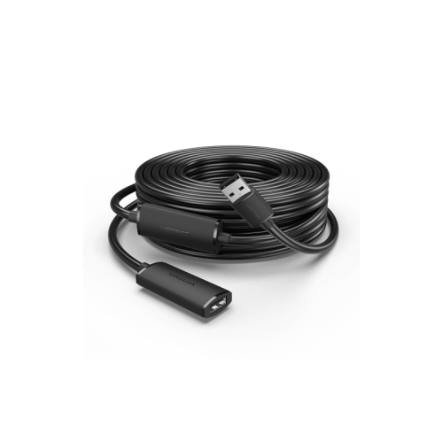 Активный кабель-удлинитель Vention USB 2.0 AM/AF с усилителем - 5м Черный (CBKBJ)