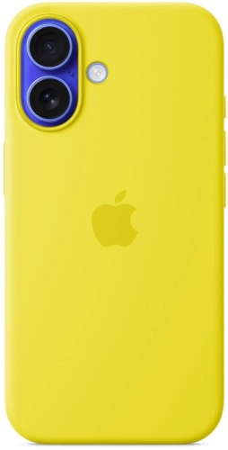 Чехол (клип-кейс) Apple для Apple iPhone 16 Silicone Case with MagSafe желтый Star Fruit (MYY73ZM/ A) (MYY73ZM/A)
