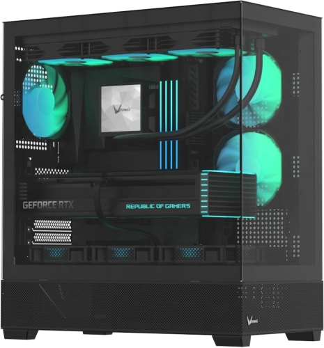 Корпус Formula Crystal Z2 Plus FR черный без БП ATX 5x120mm 1xUSB2.0 2xUSB3.0 1xUSB3.1 audio bott PSU (CRYSTAL Z2 + FR)