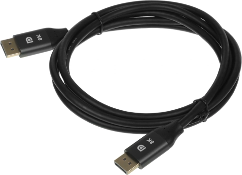 Кабель аудио-видео Cactus CS-DP-DP-1.4-2 DisplayPort (m)/DisplayPort (m) 2м. позолоч.конт. черный