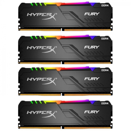 Память оперативная Kingston 64GB 3600MHz DDR4 CL17 DIMM (Kit of 4) HyperX FURY RGB (HX436C17FB3AK4/64)