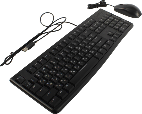 Комплект проводной Dareu MK185 Black, черный, клавиатура LK185, мембранная, 104кл, EN/ RU, 1,5м + мышь LM103, 1,58м, USB (MK185 BLACK)