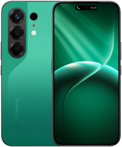 Смартфон Tecno Camon 50 256Gb 12Gb хвойный зеленый моноблок 3G 4G 6.78 1208x2644 Android 16 50Mpix 802.11 a/ b/ g/ n/ ac NFC GPS GSM900/ 1800 GSM1900 Protect (CN5 256+12 FIR GREEN)