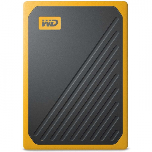 Внешний твердотельный накопитель WD My Passport Go SSD 500GB Black w/ Amber trim (WDBMCG5000AYT-WESN)