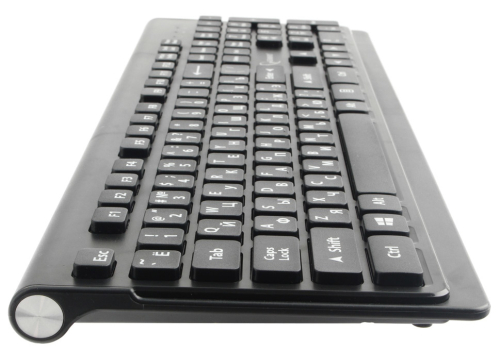 Клавиатура + мышь Gembird KBS-7200, беспроводной комплект, черный, 2.4ГГц/ 10м, 1600 DPI, мини-приемник-USB, Chocolate дизайн (KBS-7200) фото 3