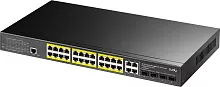 Коммутатор/ 24-Port Layer 2 Managed Gigabit PoE+ Switch with 4 Gigabit Combo Ports, 400W (GS2028PS4-400W)